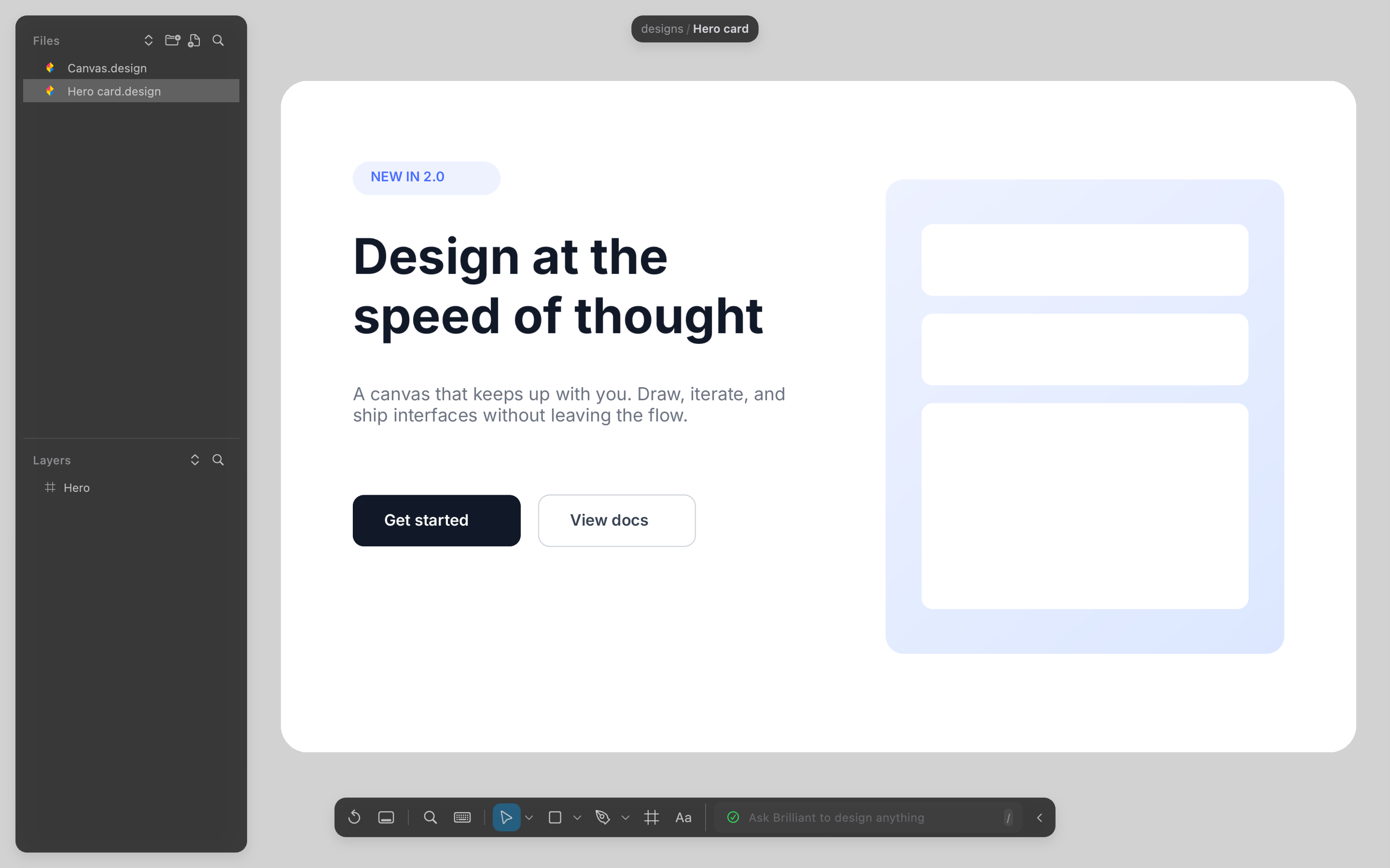 Click to zoom Copilot's agent mode building a design in Brilliant