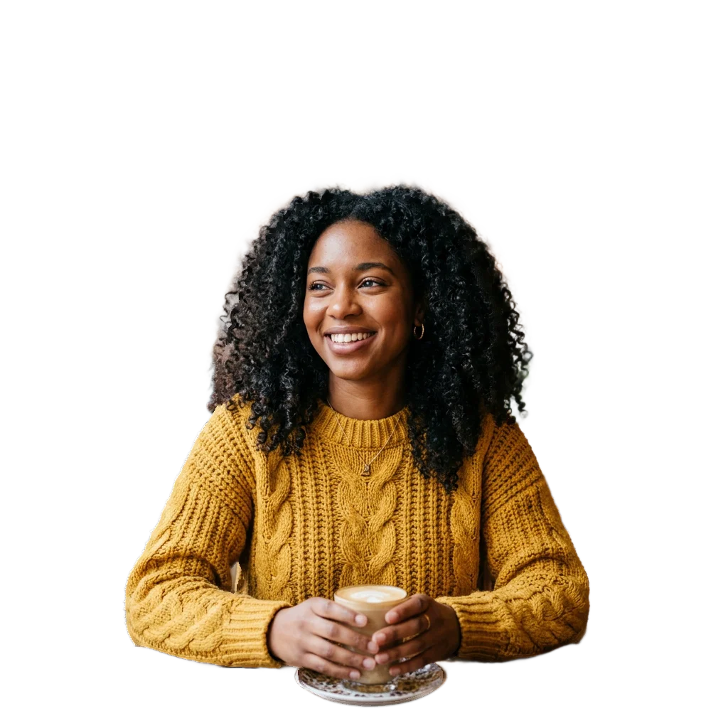 The same portrait with the background removed